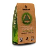 Makaibari Tea Treasures Silver Green Darjeeling Green Tea - 50gm, 1.7 Ounce, 25 Pyramid Tea Bags | USDA Certified Premium Loose Long Leaf Green Tea - Low Caffeine Loose Leaves